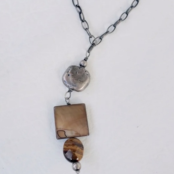 Silpada Vintage .925 Sterling Silver Tiger’s Eye Necklace 16-18”w/extension - Picture 8 of 9